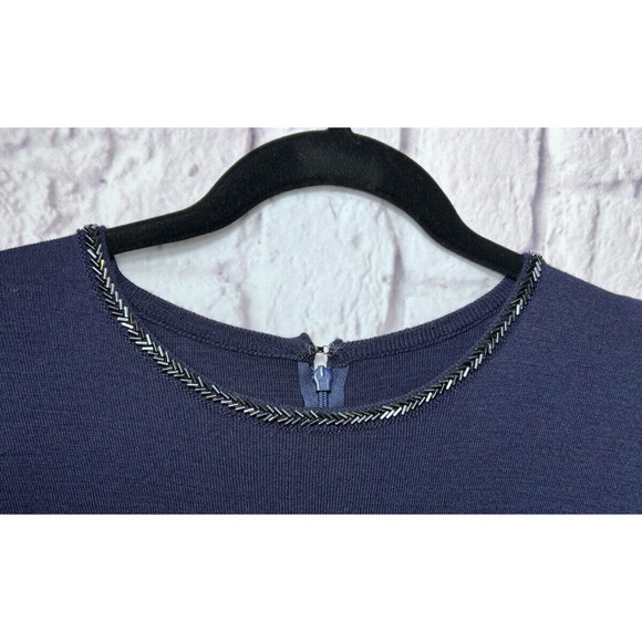 Outlander Vintage Embellished Sequin Top Long Sleeve Formal Night Out Size 44-46 - Picture 3 of 10